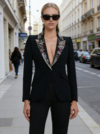 Hamilton Embellished Lapel Blazer