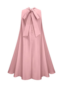 Theoline Sleeveless Floral-Applique Midi Dress In Pink