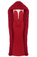Styx Mesh Insert Tassel Maxi Dress In Red