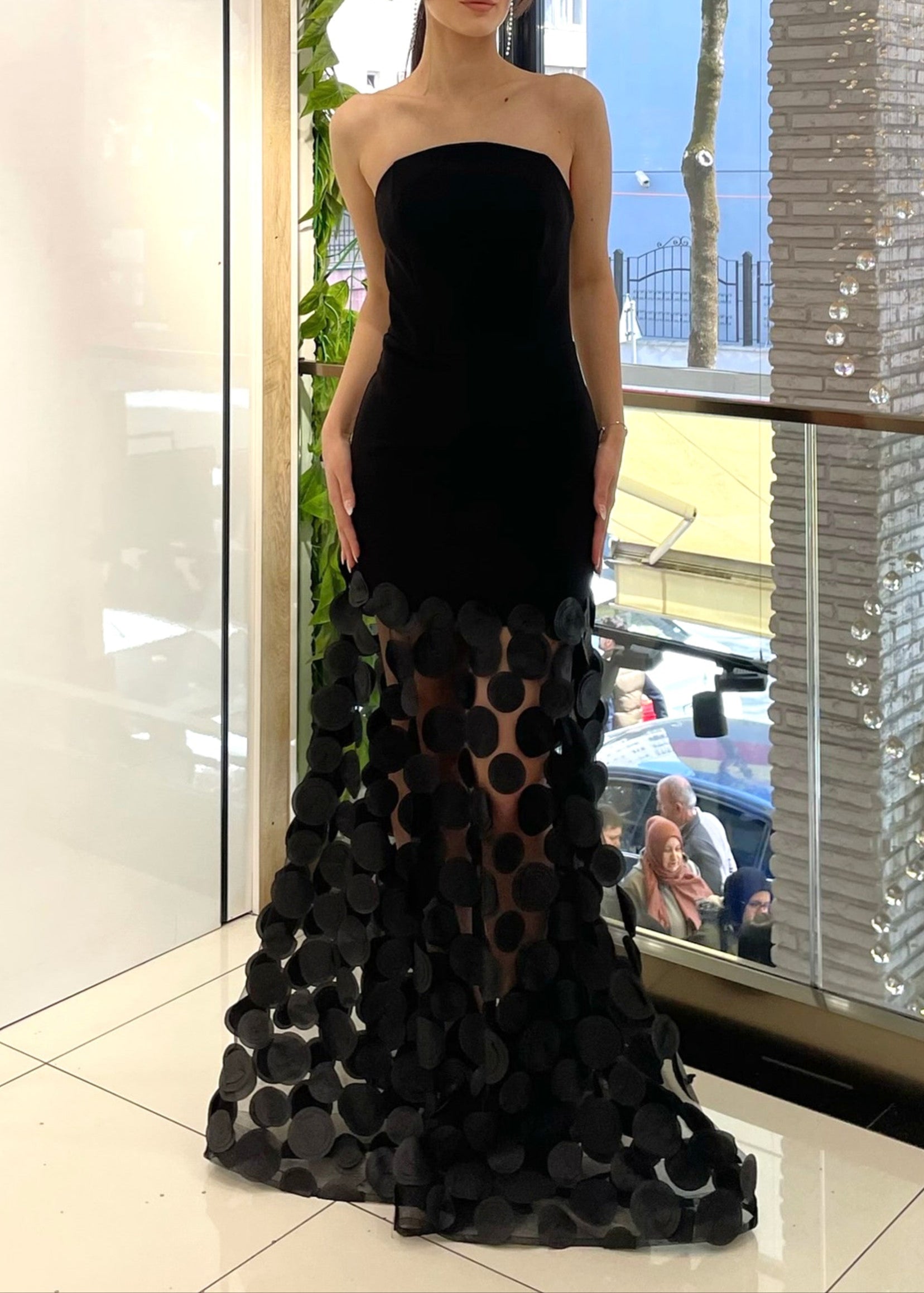 Benicio Strapless A Line Maxi Dress