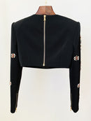 Sobia Crystal Embellished Set In Black