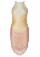 Basanti Tassel Detail Mini Dress