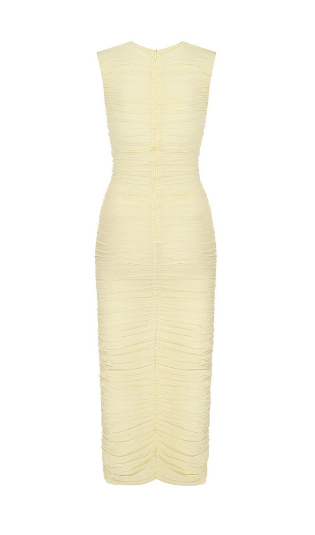 Einar Sleeveless Flower Bloom Midi Dress In Light Yellow