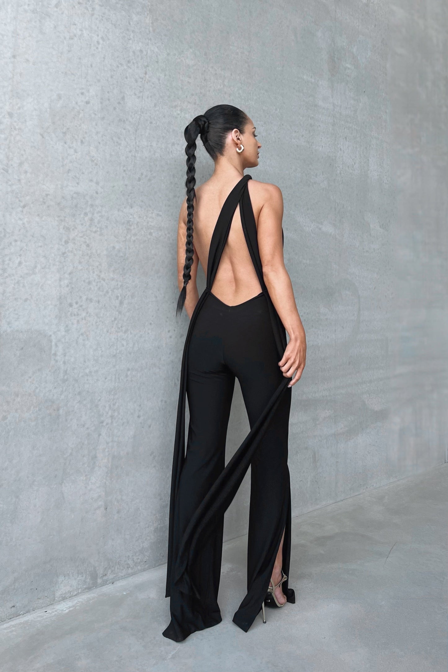 Nikki Multi-Way Jumpsuit In Black