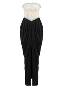 Finlay Lace Beaded Strapless Maxi Dress