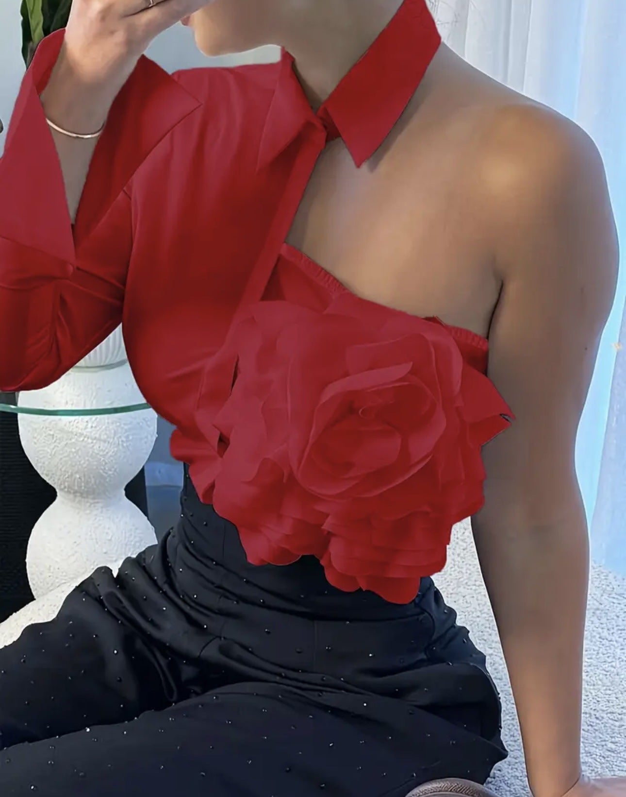 Chantal Flower Cutout Top