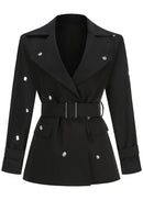 Kacia Long Sleeve Crystal Belt Mini Dress