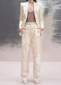 Raelith Crocodile Print Suit In Ivory