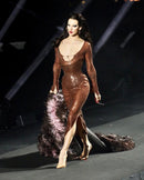 Louisa Brown Sequin Maxi Dress