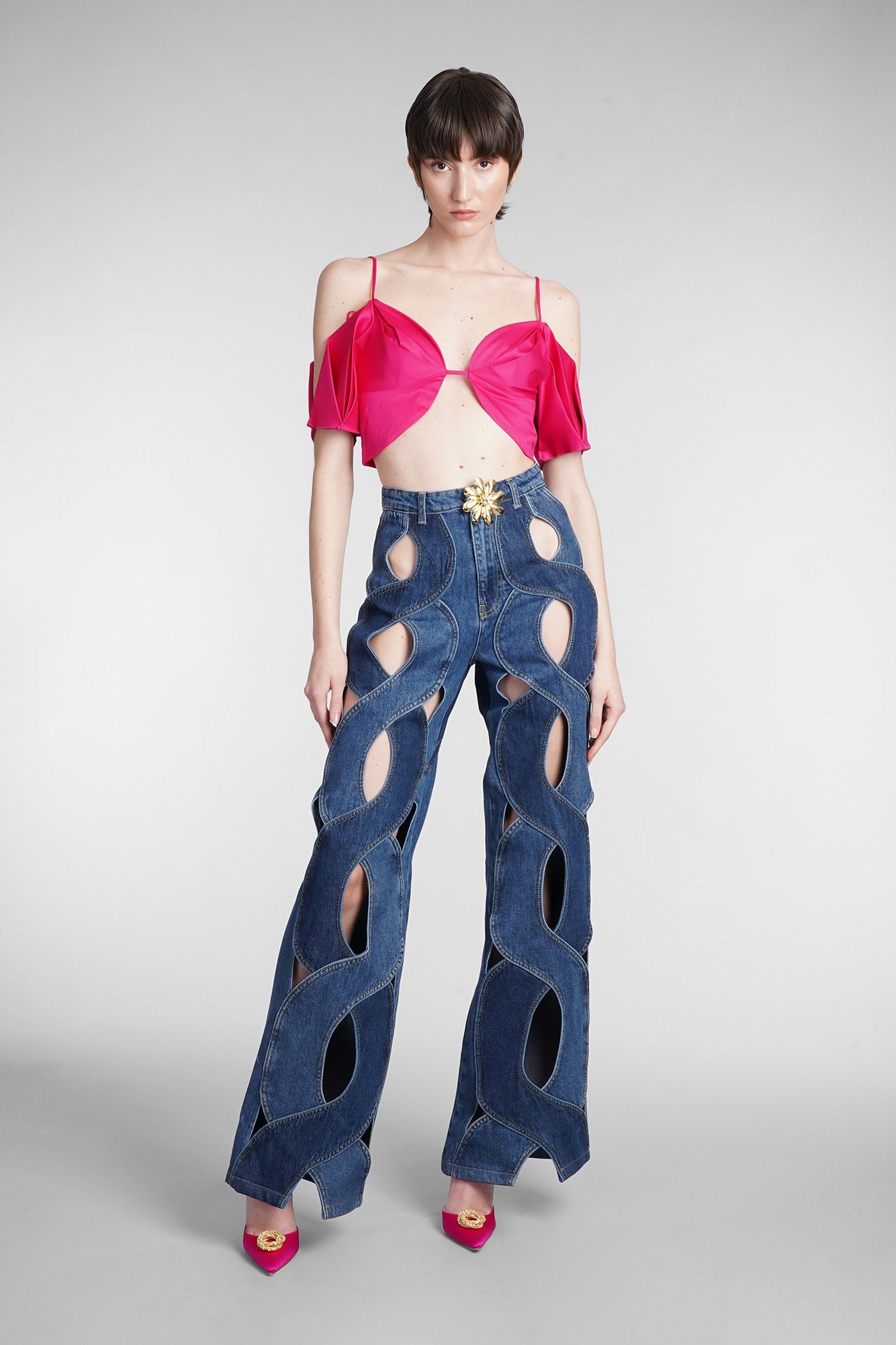 Meryl Cutout Denim Pants