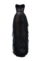Tine Tulle Maxi Dress In Black