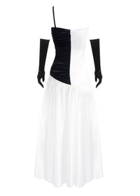 Riven Strapless Cutout Fishtail Maxi Dress