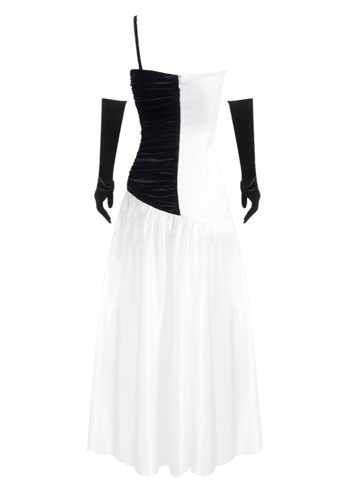 Riven Strapless Cutout Fishtail Maxi Dress