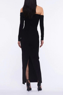 Bonnie Off Shoulder Red Flower Maxi Dress