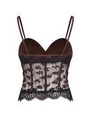 Raevyra Sequin Lace Corset Top