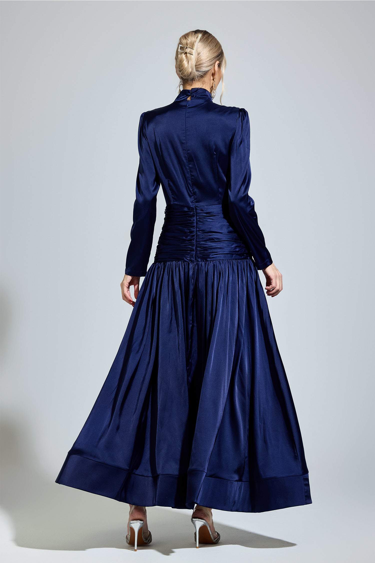 Lennardix Blue Diamond Long Sleeve Dress