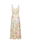 Aryana Lace Floral Embroidered Midi Dress