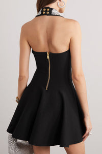 Euran Knit Backless Mini Dress