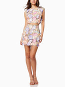 Melinda Floral Embroidered Skirt Set