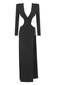 Gladys Cutout Rhinestone Maxi Dress