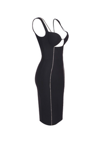 Inina Bustier Sparkly Trim Midi Dress In Black