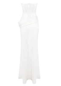 Linaeve Strapless Corset Maxi Two Piece Dress In White