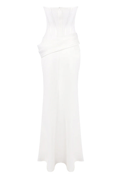 Linaeve Strapless Corset Maxi Two Piece Dress In White