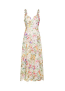 Aryana Lace Floral Embroidered Midi Dress