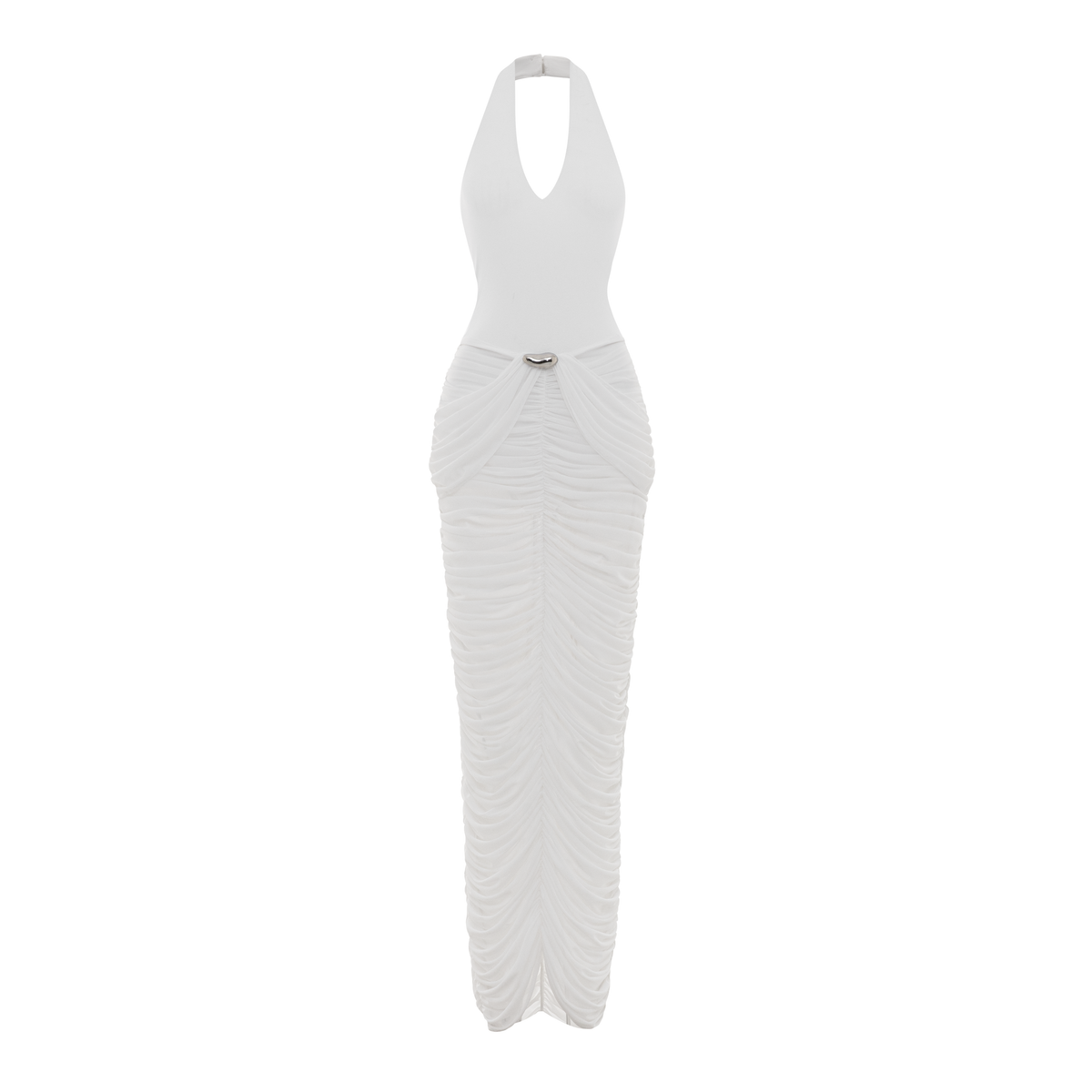 Brelza Deep V-neck Jersey Maxi Dress