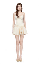 Virdex Satin Embroidered Mini Dress