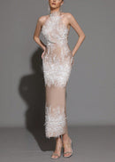 Altessa Pearl Sequin Embellished Midi Dress