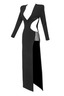 Gladys Cutout Rhinestone Maxi Dress