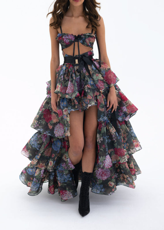 Pardes Floral Printed Skirt Set