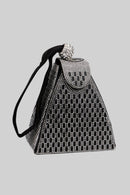 Aelunara Rhinestone-embellished Pyramid Handbag
