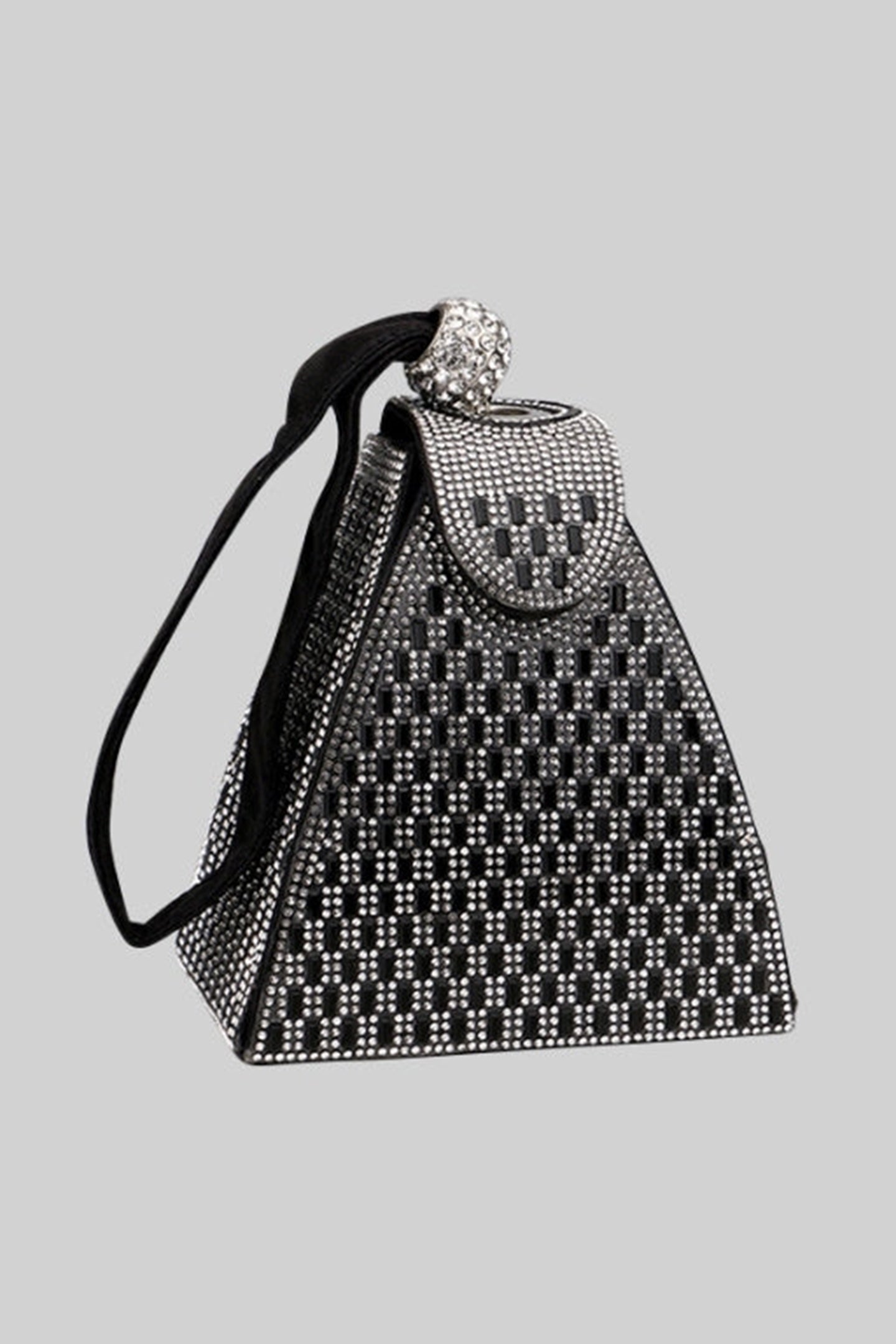 Aelunara Rhinestone-embellished Pyramid Handbag
