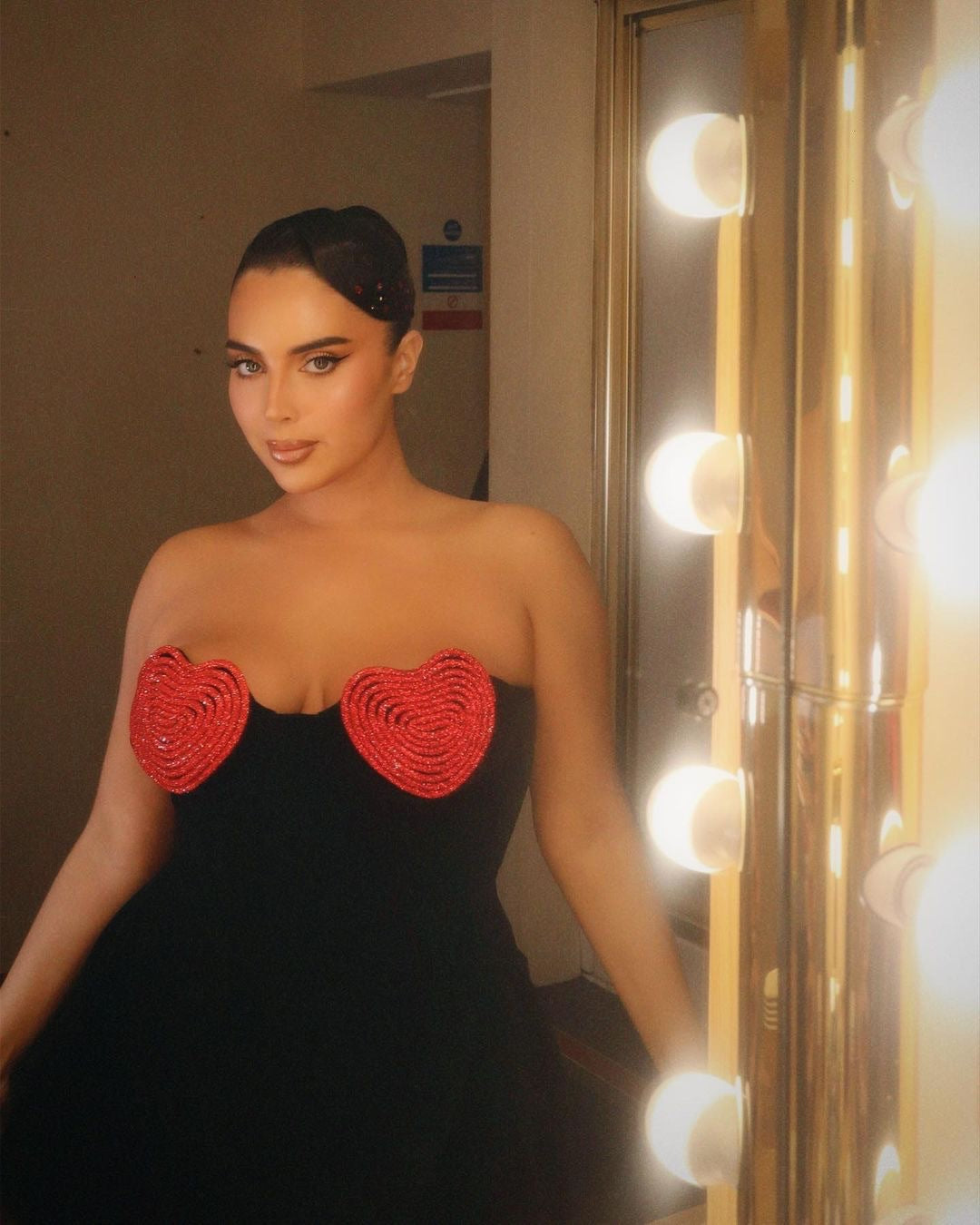 Deirdre Crystal Heart Mini Dress