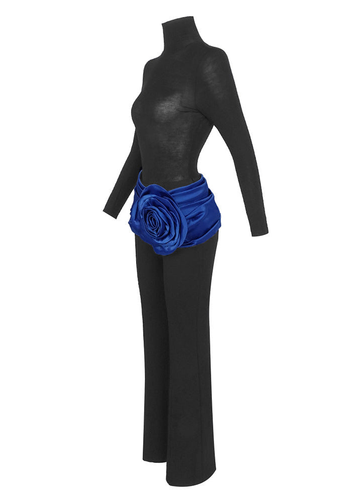 Ronalee Long Sleeve Floral Detail Two Piece Jumpsuit