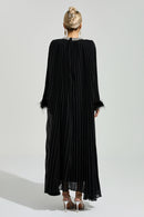 Joran Black Feather Maxi Dress