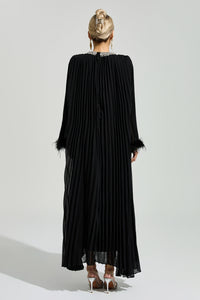 Joran Black Feather Maxi Dress