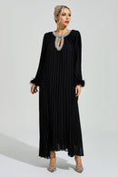 Joran Black Feather Maxi Dress