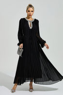 Joran Black Feather Maxi Dress