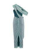 Piroska Ribbon-Design Corset Maxi Dress In Green