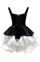 Ulyria Puff Corset Velvet Mini Dress