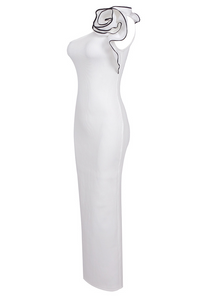 Kathy Knitted Shoulder Floral Maxi Dress