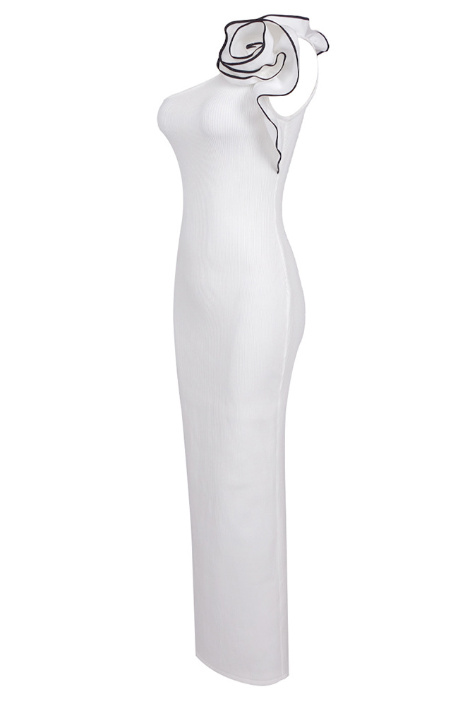 Kathy Knitted Shoulder Floral Maxi Dress