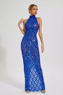 Cate Blue Diamond Maxi Dress