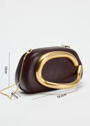 Cyrvath Metal Box Bag in Burgundy