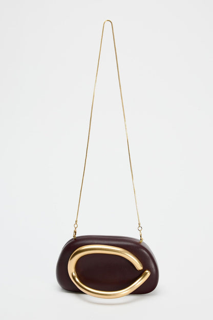 Cyrvath Metal Box Bag in Burgundy