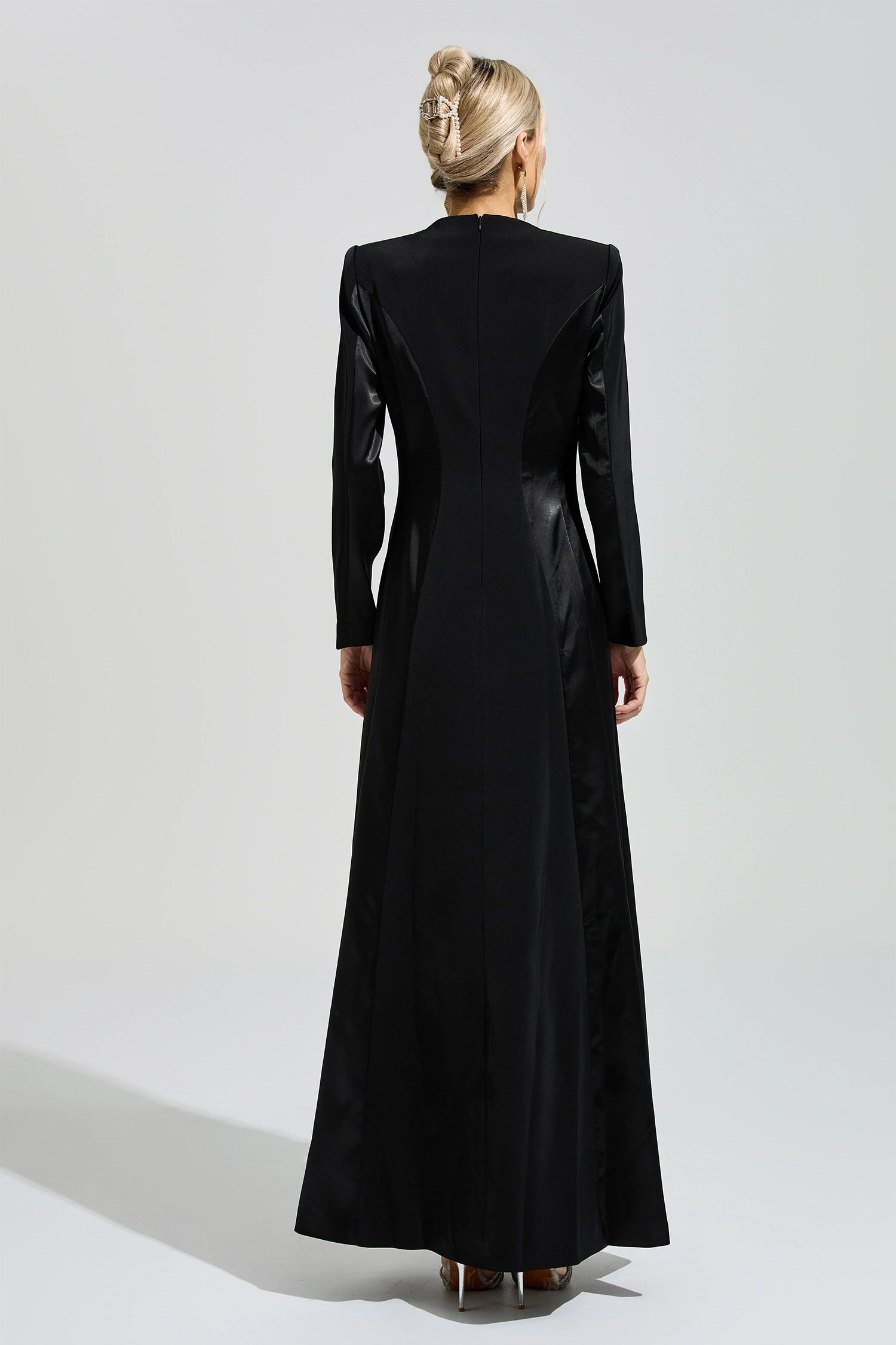 Uxila Black V-Neck Maxi Dress