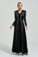 Uxila Black V-Neck Maxi Dress